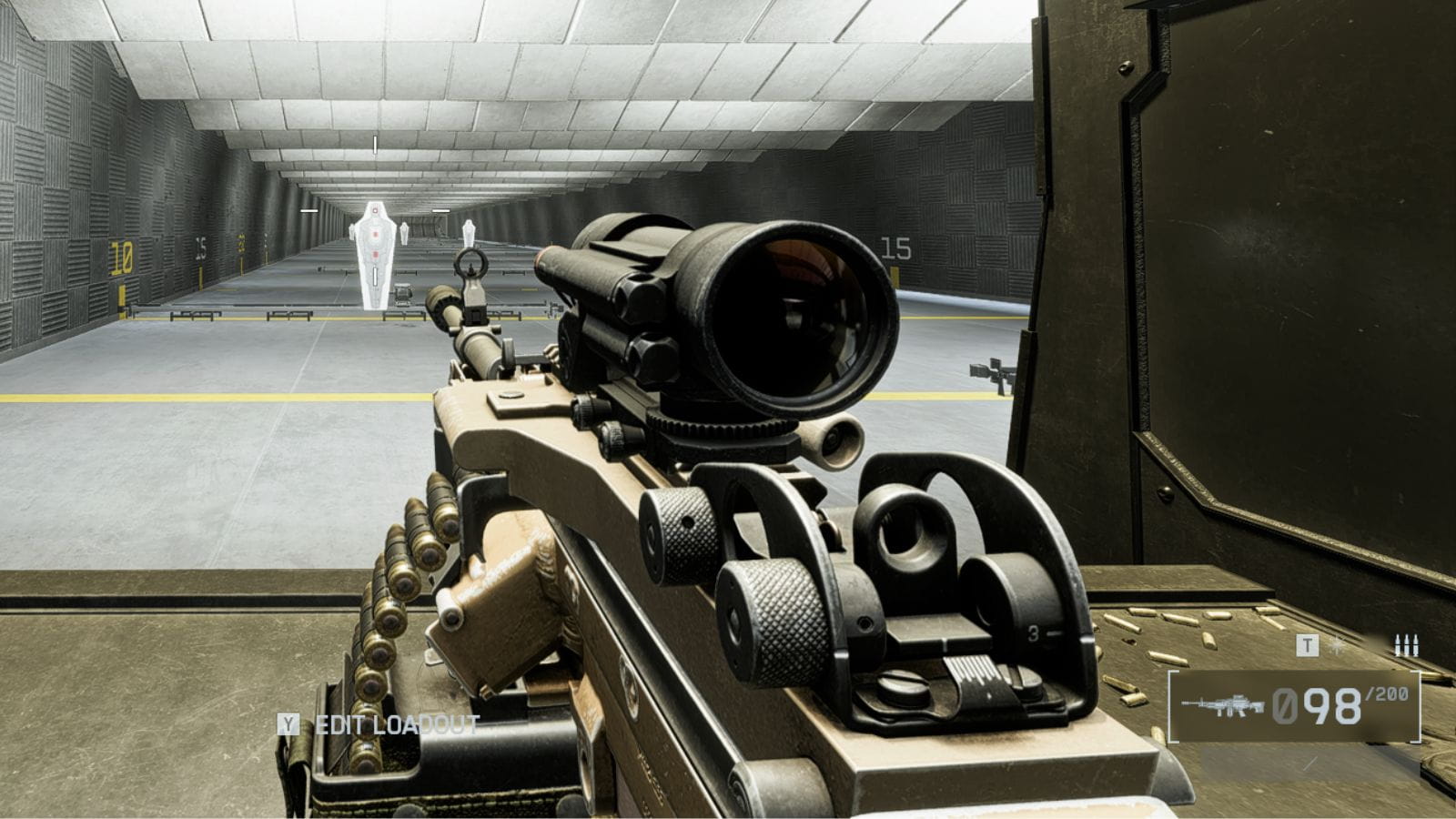 Using the L110 on the Firing Range in Battlefield 6.
