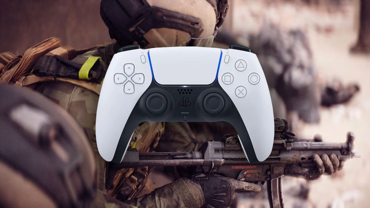 an image of a DualSense controller on a BF6 background
